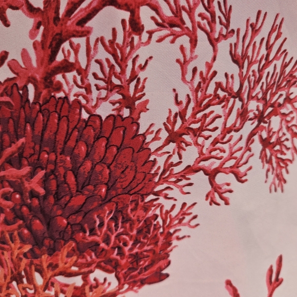 NEW Ruffle Top Size S White Red Silk Resortwear Tropical Beach Strapless Summer - Picture 4 of 11